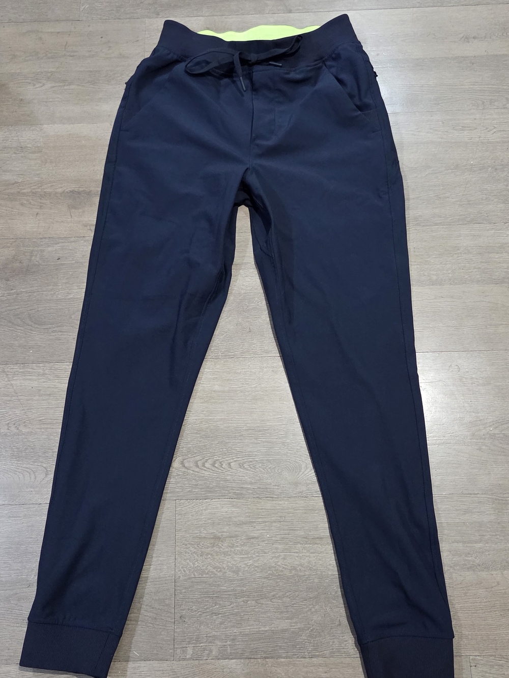 Birddogs Navy Jogger Pants with Neon Lime Waistband